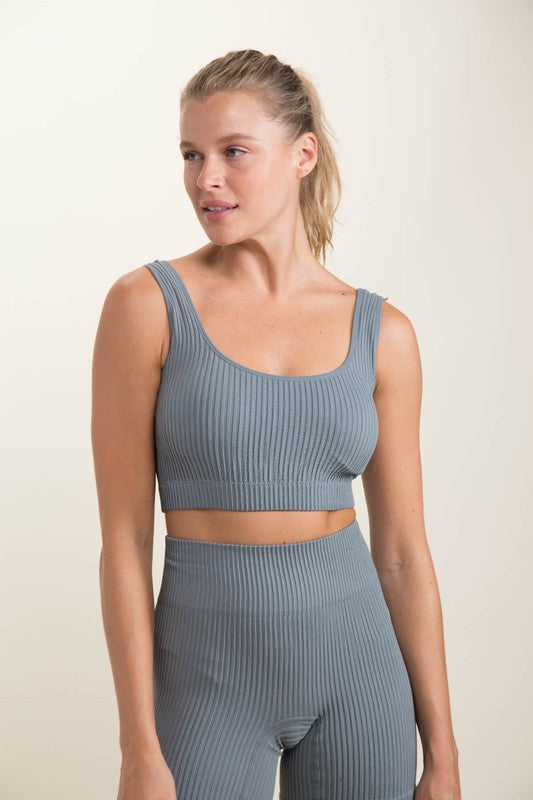 The Ribbed Sports Bra - 2 Colors